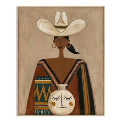 Desert Folk Muse – Contemporary Figure Wall Art hand-painted wall art