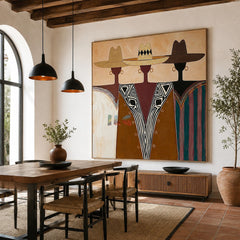 Desert Hat Trio – Contemporary Figure Wall Art