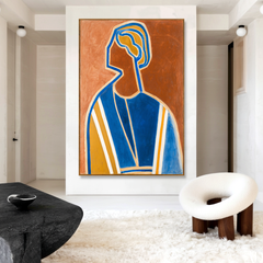 Echoed Silhouette – Abstract Figurative Wall Art