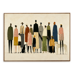 Gathered Horizons – Figurative Community Wall Art hand-painted wall art