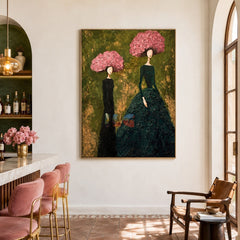 Pink Blossom Muses – Textured Figure Wall Art
