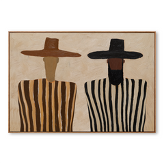 Quiet Companions – Minimalist Figurative Wall Art hand-painted wall art