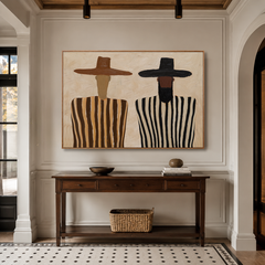 Quiet Companions – Minimalist Figurative Wall Art