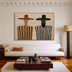 Quiet Companions – Minimalist Figurative Wall Art