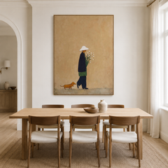 Quiet Meadow Stroll – Minimalist Landscape Wall Art