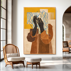 Silent Gesture – Abstract Figurative Wall Art