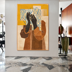 Silent Gesture – Abstract Figurative Wall Art