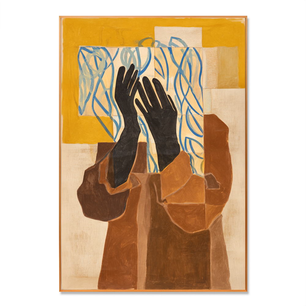 Silent Gesture – Abstract Figurative Wall Art hand-painted wall art