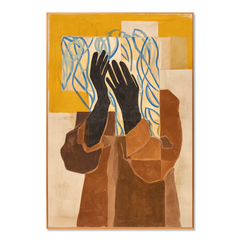 Silent Gesture – Abstract Figurative Wall Art hand-painted wall art