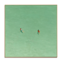 Stillwater Drift – Minimalist Coastal Wall Art hand-painted wall art