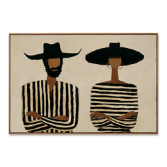 The Quiet Pact – Minimalist Figurative Wall Art hand-painted wall art