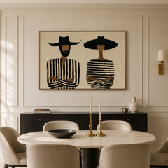 The Quiet Pact – Minimalist Figurative Wall Art