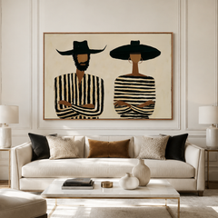 The Quiet Pact – Minimalist Figurative Wall Art