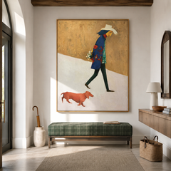 Wandering Petals – Minimalist Figurative Wall Art