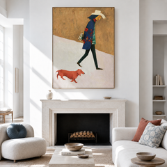 Wandering Petals – Minimalist Figurative Wall Art