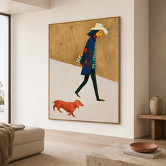 Wandering Petals – Minimalist Figurative Wall Art