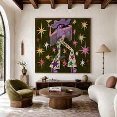 Starlit Western Muse – Contemporary Figure Wall Art