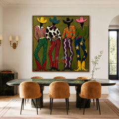 Western Style Quartet – Contemporary Figure Wall Art