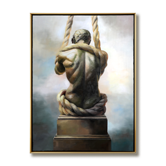 Silent Strength – Textured Figurative Wall Art