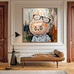 Starry Mind – Labubu Inspired Character Oil Painting