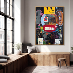 Crowned Noise – KAWS Inspired Abstract Pop Oil Painting