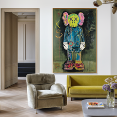 Lime Static – KAWS Inspired Contemporary Figure Oil Painting