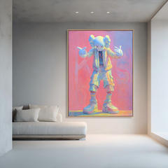 Pastel Swagger – KAWS Inspired Contemporary Figure Oil Painting