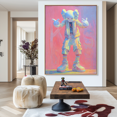 Pastel Swagger – KAWS Inspired Contemporary Figure Oil Painting