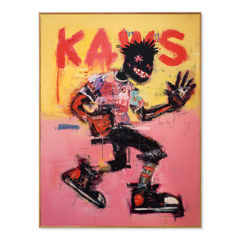 Rebel Motion – KAWS Inspired Street Figure Oil Painting hand-painted wall art