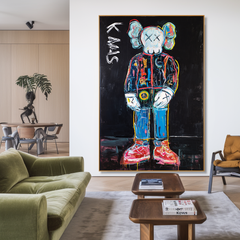 Silent Icon – KAWS Inspired Contemporary Figure Oil Painting