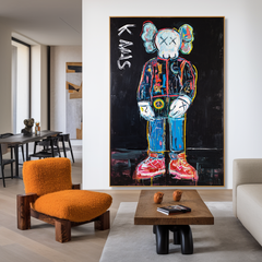 Silent Icon – KAWS Inspired Contemporary Figure Oil Painting