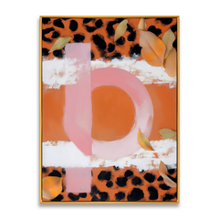Wild Echo – Abstract Leopard Print Wall Art, Modern Pink & Orange Canvas Décor