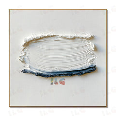 Coastal Quiet Horizon – Minimal Textured Seascape Abstract Wall Art hand-painted wall art