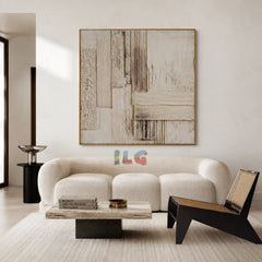 Limestone Memory – Abstract Textured Wall Art