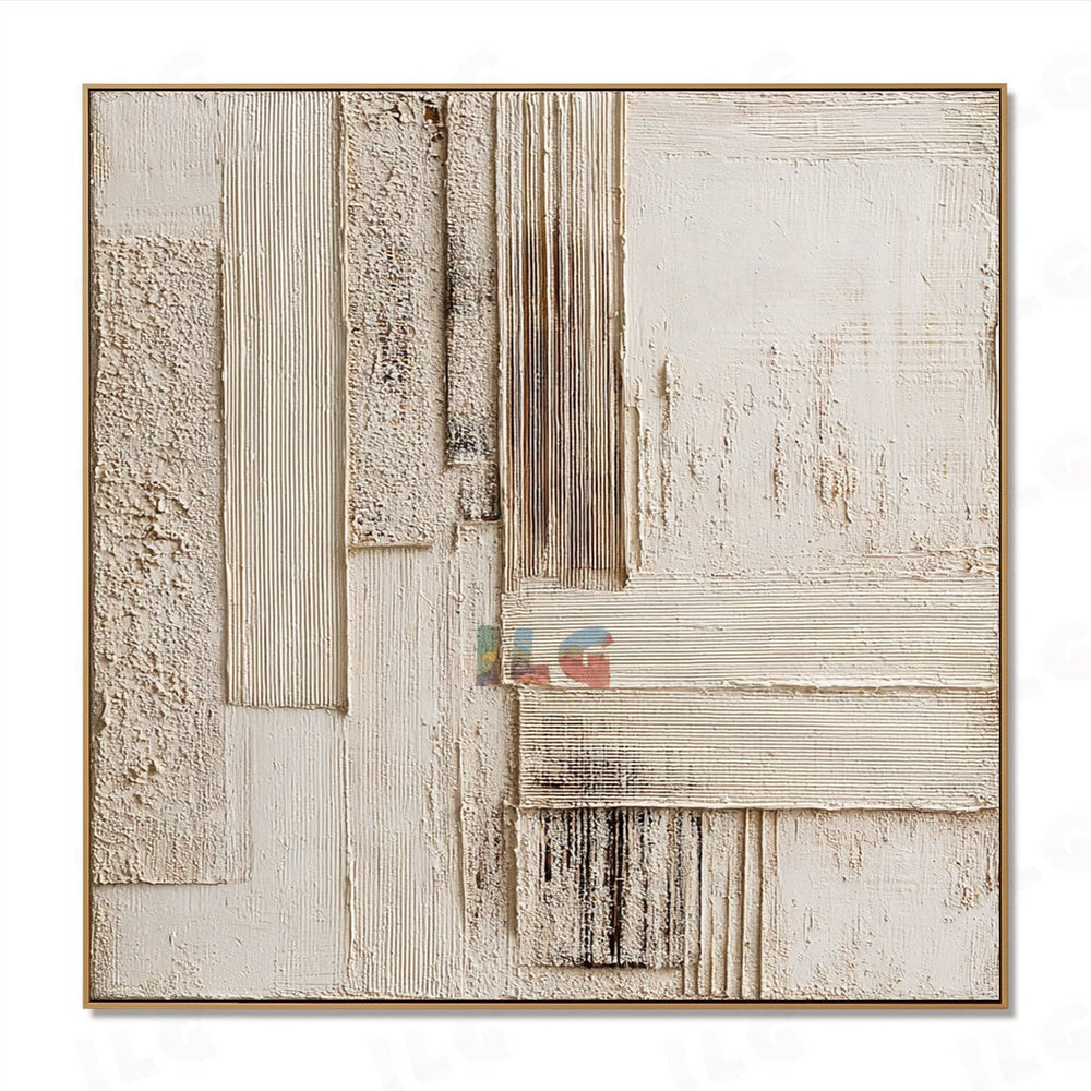 Limestone Memory – Abstract Textured Wall Art hand-painted wall art