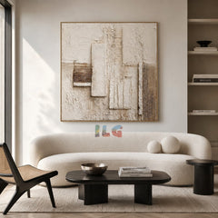 Plaster Column Motif – Abstract Textured Wall Art