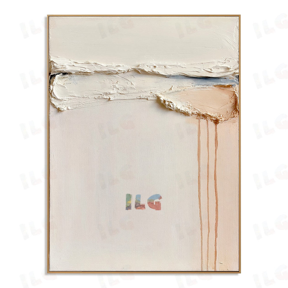 Quiet Ledge – Minimalist Textured Wall Art hand-painted wall art