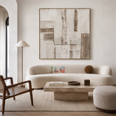 Sandwashed Relief Lines – Abstract Textured Wall Art