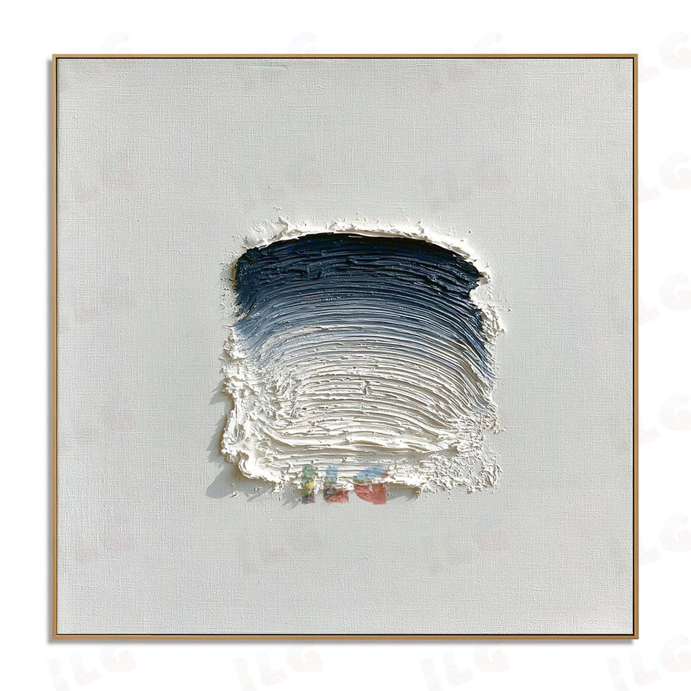 Still Form Drift – Minimal Sculpted Texture Abstract Wall Art hand-painted wall art