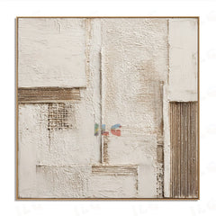 Weathered Ivory Layers – Abstract Textured Wall Art hand-painted wall art