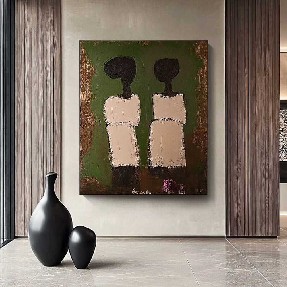 Original Portrait Wall Art Minimalism Figure Acrylic Painting Abstract Oil Painting Canvas For Living Room