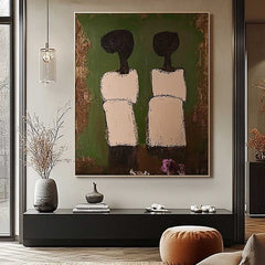 Original Portrait Wall Art Minimalism Figure Acrylic Painting Abstract Oil Painting Canvas For Living Room