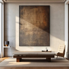 Deep Stillness – Wabi-Sabi Textured Wall Art
