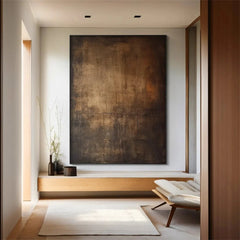 Deep Stillness – Wabi-Sabi Textured Wall Art