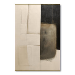 Held in Contrast – Wabi-Sabi Textured Abstract Wall Art hand-painted wall art