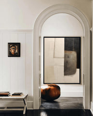 Held in Contrast – Wabi-Sabi Textured Abstract Wall Art