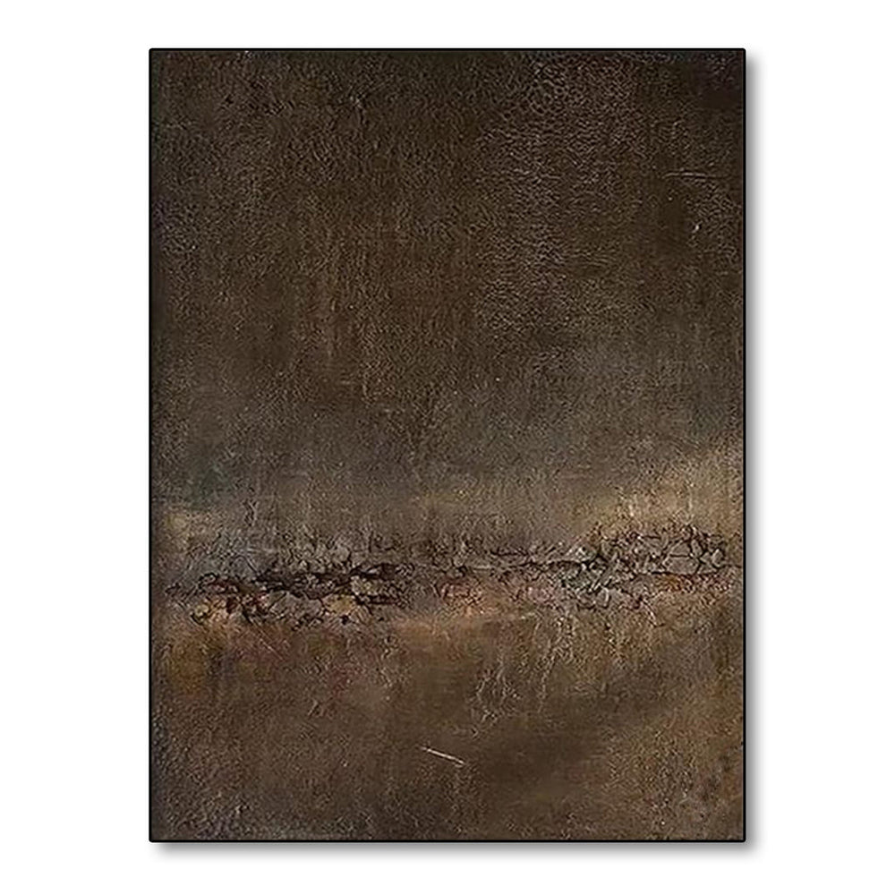 Inner Horizon – Textured Abstract Wall Art with Meditative Depth hand-painted wall art