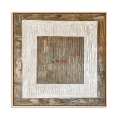 Architectural Balance Frame – Abstract Geometric Textured Wall Art hand-painted wall art