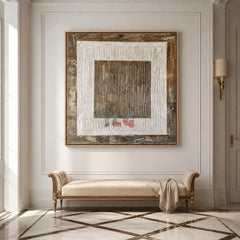 Architectural Balance Frame – Abstract Geometric Textured Wall Art