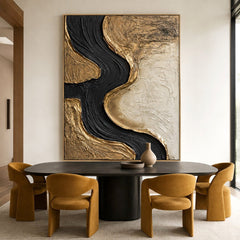 Auric River Vein – Abstract Organic Textured Wall Art